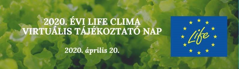 2020. évi LIFE CLIMA virtuális tájékoztató nap